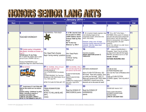 2014 Calendar Year - Brookwood High School