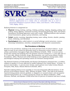 Bullying Briefing Paper