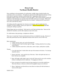 Dress Code Policy NEHD 2015