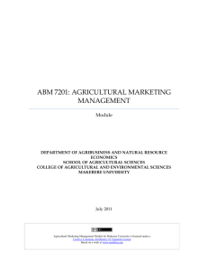 agricultural marketing management