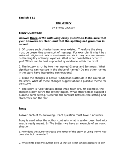A Modest Proposal Essay The Lottery Essay Thelotteryessayquestionsdoc Sample Persuasive Essay High School also What Is The Thesis Statement In The Essay The Lottery Essay Outline Reflective Essay Thesis Statement Examples