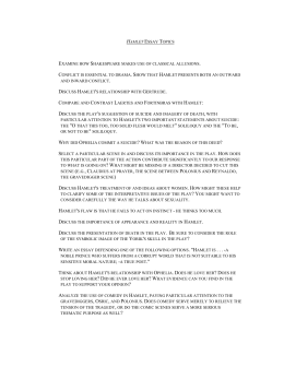 Thesis For Compare Contrast Essay Hamlet Essay Topicsdoc Thesis Statement For Comparison Essay also Teaching Essay Writing High School Hamlet Essay Topics Research Proposal Essay