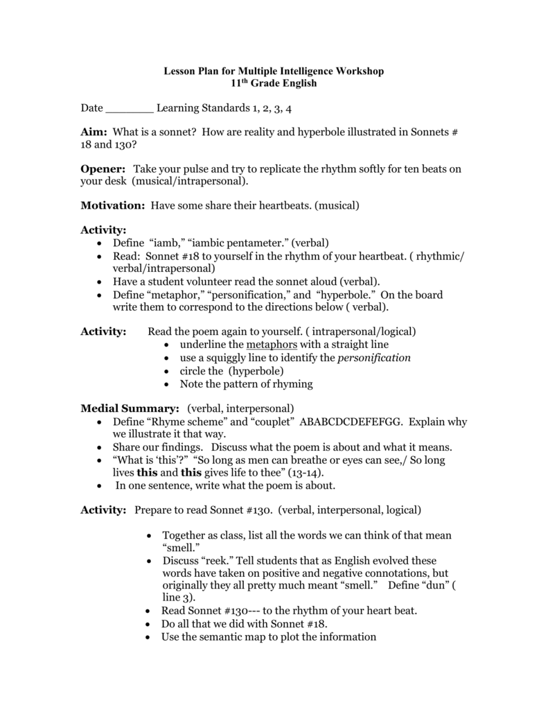 sonnet 18 iambic pentameter analysis