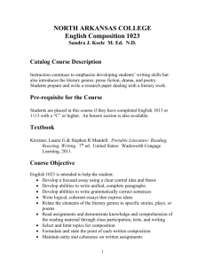 English Composition 1023 - Portal