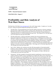 Profitability and Risk Analysis of Wal