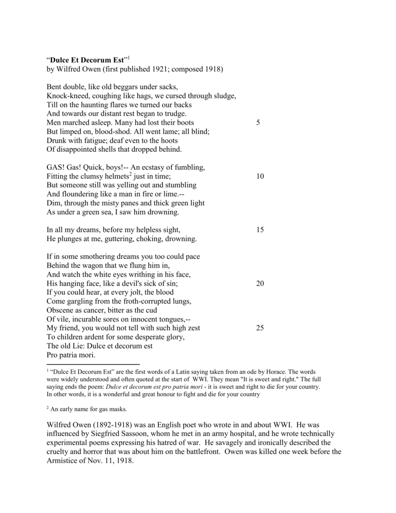 Decorum est pro patria mori. Уилфред Оуэн "Dulce et decorum est". Dulce et decorum est Pro Patria Mori. Dulce et decorum est Pro Patria Mori татухи. Dulce et decorum est Pro.