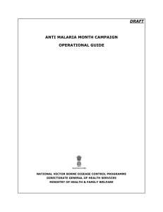 chapter i - anti malaria month and
