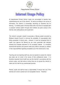 Internet Use Policy - Happyhansel School