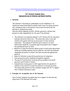 ICT Internet Example Policy