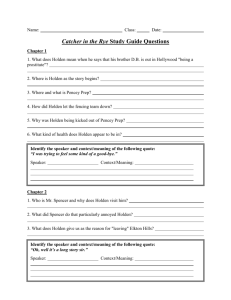 Catcher in the Rye Study Guide Questions
