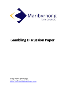 Outline for Gambling Policy Discussion Paper