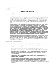 Politics and Sexuality - American Political Science Association