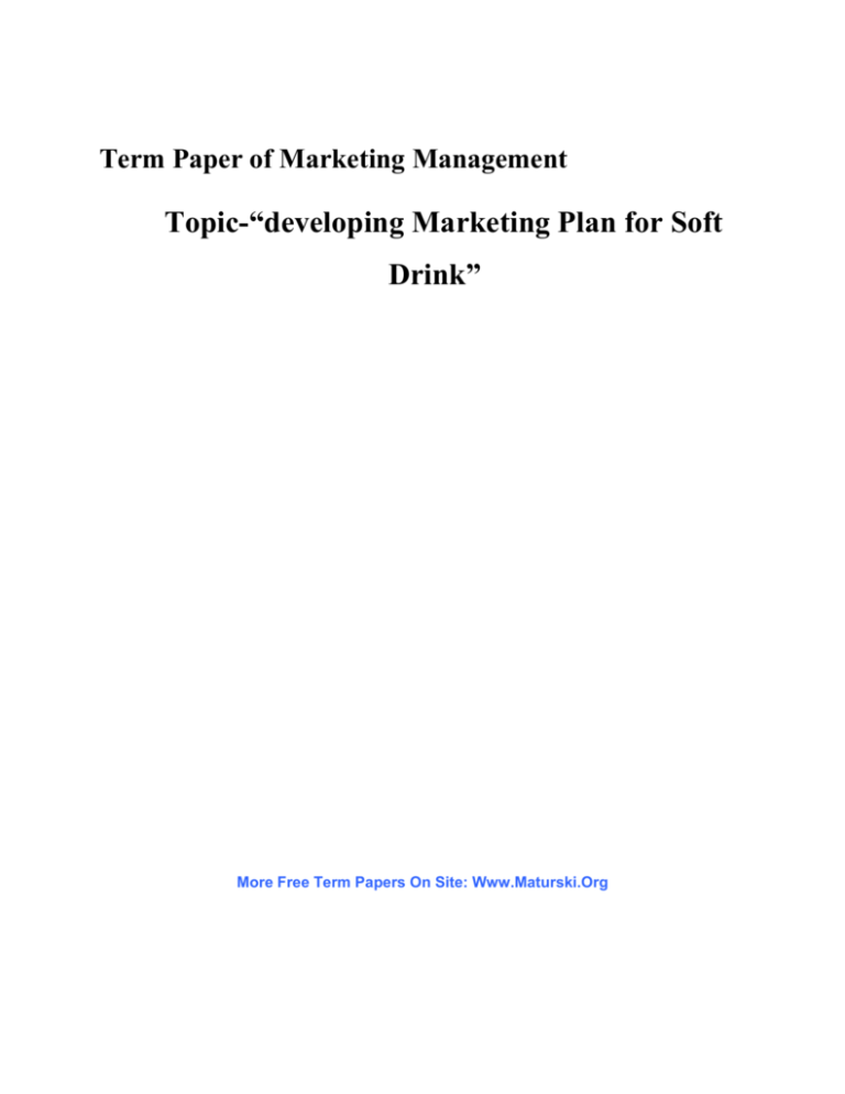 business plan for selling soft drinks pdf