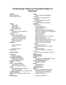 Controversial Topics for Persuasive Papers or Speeches.doc