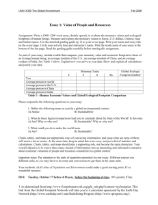 Essay 2 – Population and Resources – DRAFT