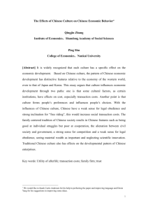 Zhang – The Effects of Chinese Culture – ASREC09.doc