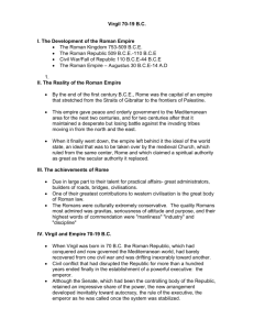 Introduction to Virgil`s Aeneid Lecture Notes Page