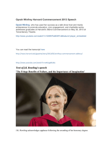 Text of JK Rowling`s speech
