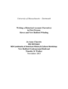 Paper on Unit - Underground Railroad & New Bedford