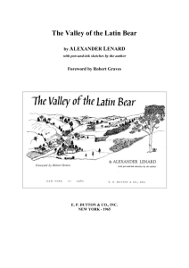 The Valley of the Latin Bear