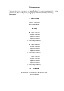 Writing an assay An essay has three main parts: an introduction