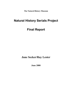 Final Report - Natural History Museum