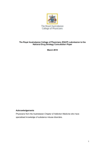 The Royal Australasian College of Physicians submission document