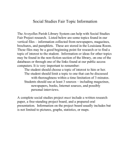 Social Studies Fair Topic Information