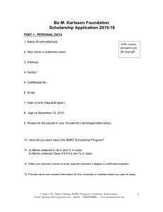 BMKF Scholarship Application