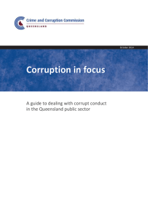 Corruption in focus - Crime and Corruption Commission Queensland
