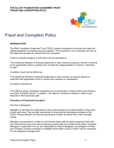 Fraud & corruption policy