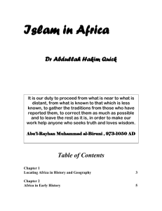 Tawheed (Monotheism) in Early Africa