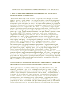 ABSTRACTS OF RECENT RESEARCH IN THE AREA OF HIV/AIDS