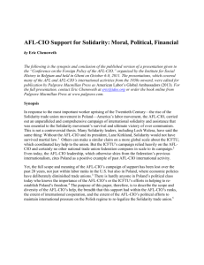 AFL-CIO Support for Solidarity - Institute for Democracy in Eastern