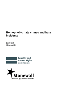 Perpetrators of homophobic hate crimes and incidents