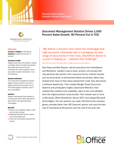 Microsoft Office System Customer Solution Case Study Document