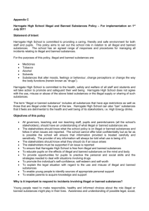 Appendix C Harrogate High School Illegal and Banned Substances