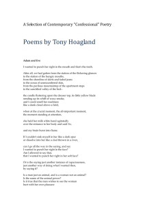 Hoagland Poems - North Dakota State University