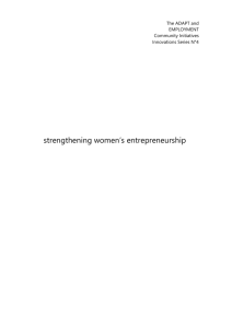 strengthening women`s entrepreneurship