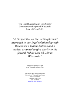 Great Lakes Indian Law Center - University of Wisconsin Law School