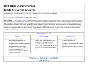Unit Title: Literary Heroes - K