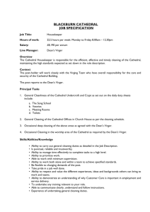 job description - Blackburn Cathedral