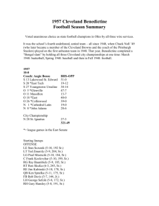 1957 Benedictine Football season summary