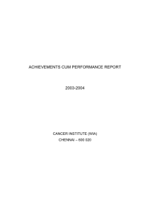 achivements cum performance report