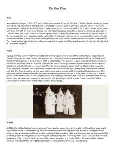 Ku Klux Klan - Robbinsville Schools