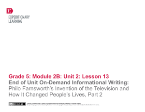 Grade 5 Module 2B, Unit 2, Lesson 13