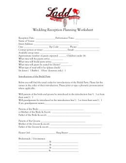 Wedding Reception Planner Wedding Reception Planner And Dj Contract