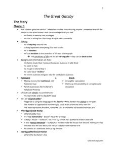 The Great Gatsby.doc - Sarah Mahajan Study Guides