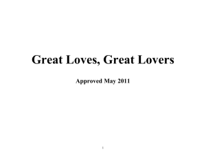 Great Loves, Great Lovers