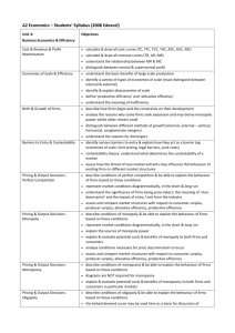 A2 Economics – Students` Syllabus